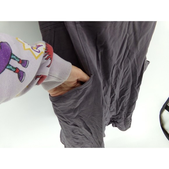 NINE WEST Purple Dress Size 14 Cap Sleeve front Pockets back zipper - Picture 3 of 9